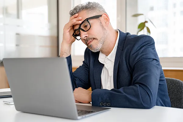 Frustrated businessman
